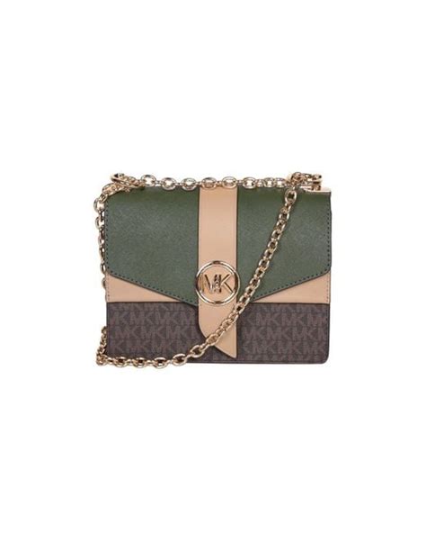 michael kors logo plaque shoulder bag